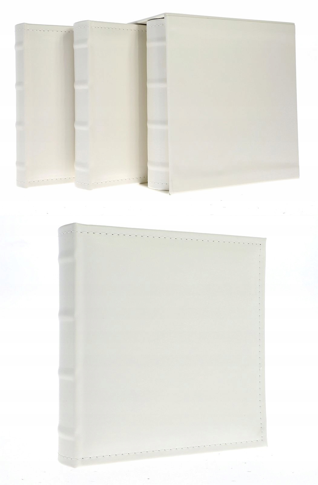 Fotoalbum 10x15 600, sada 3 alb v krabičce, bílá ekokůže