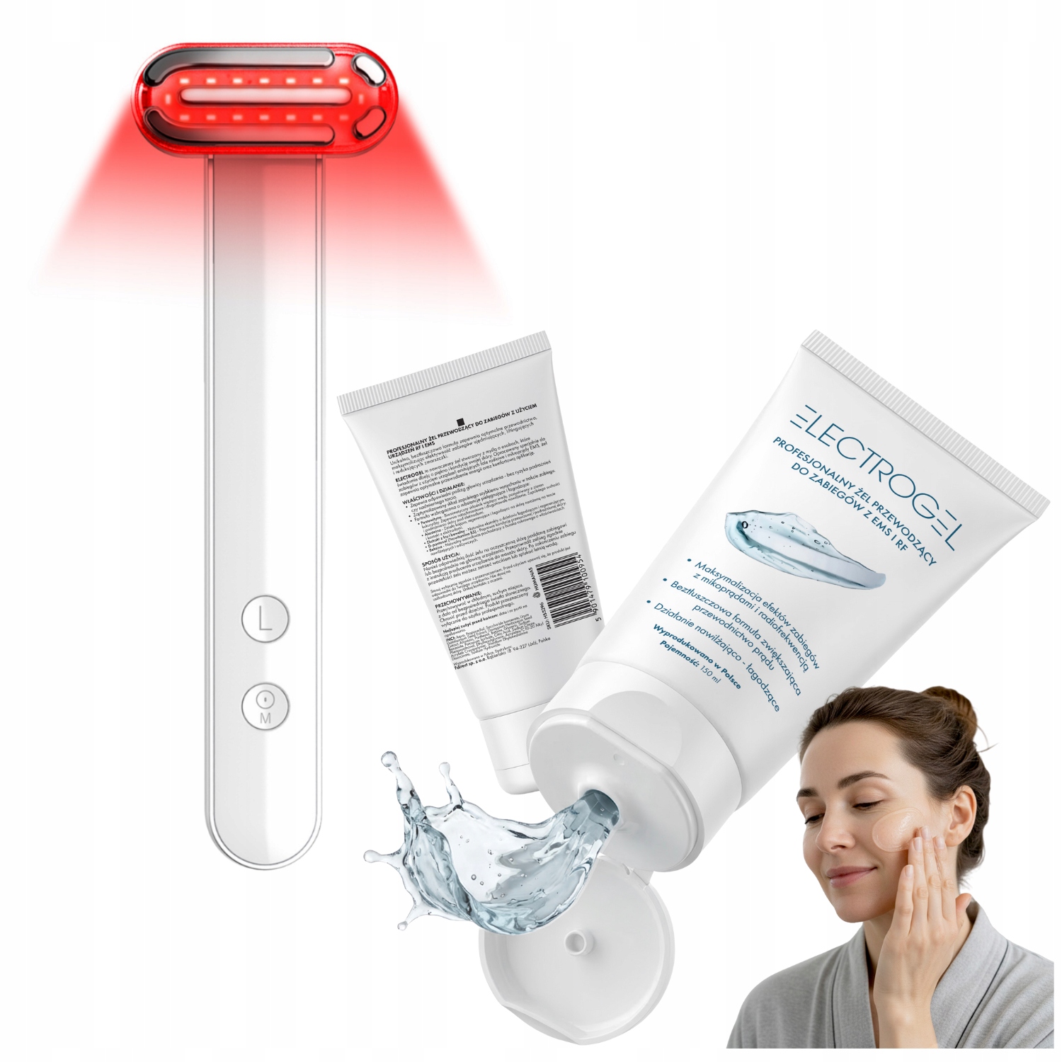 Humanas Aurora Humanas Electrogel masażer soniczny Ems z żelem przewodzącym