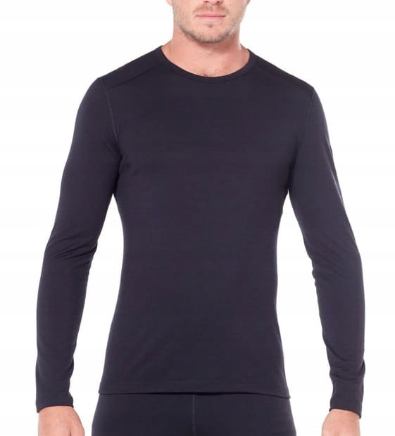 Icebreaker Pánské Triko S Dlouhým Rukávem Oasis Ls Crewe Black, Velikost XL