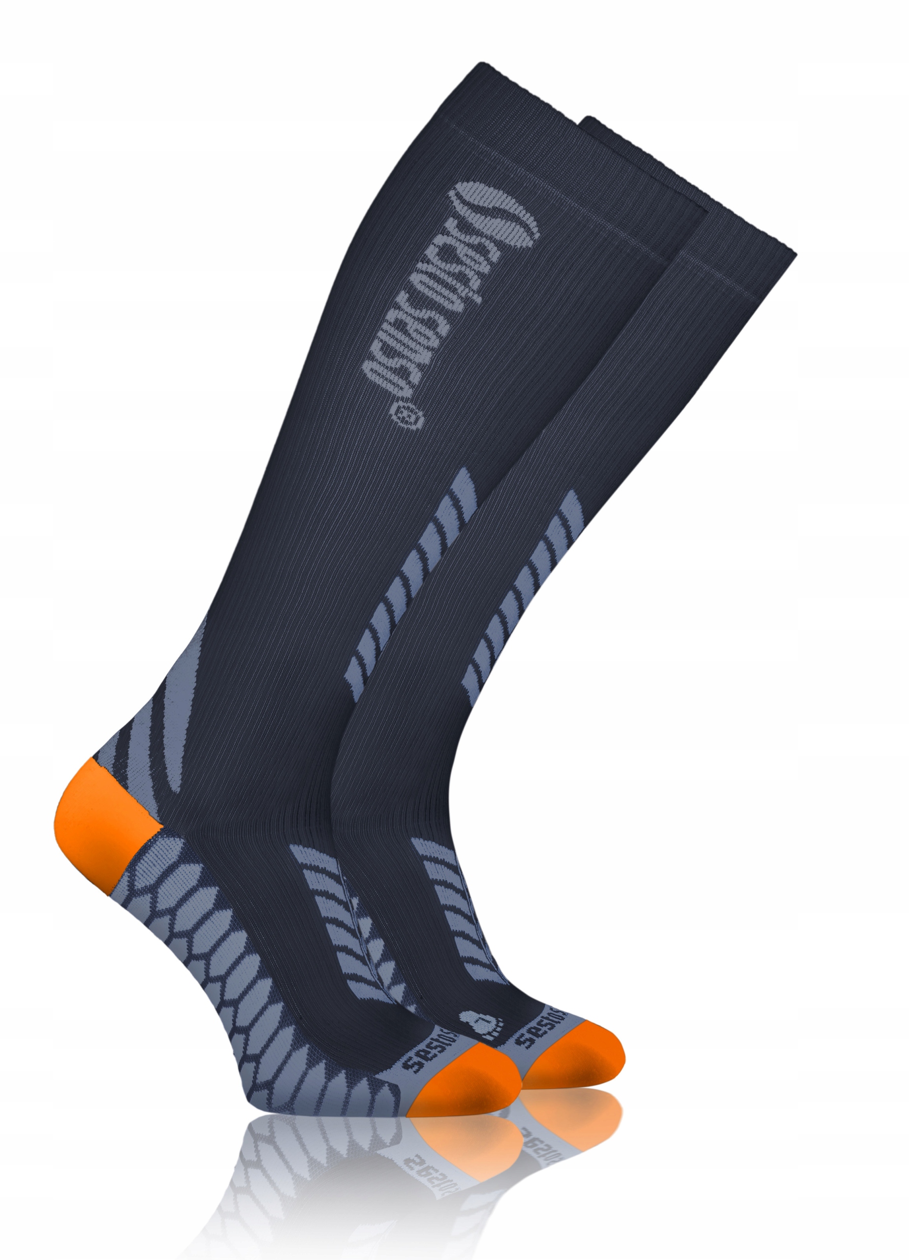 Компресійні гольфи Sesto Senso для бігунів, графіт 43-47