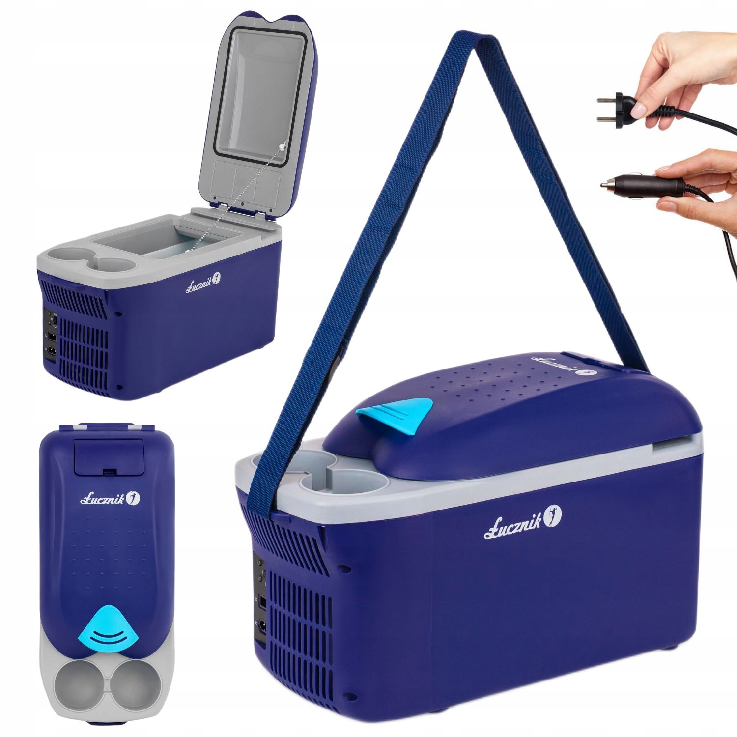 Lodówka turystyczna elektryczna Łucznik CBX-8 12V z miejscem na butelkę