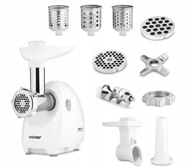Maszynka do mięsa Zelmer ZMM4045B 1900W 1,7kg na minutę Szatkownica 3 Tarki