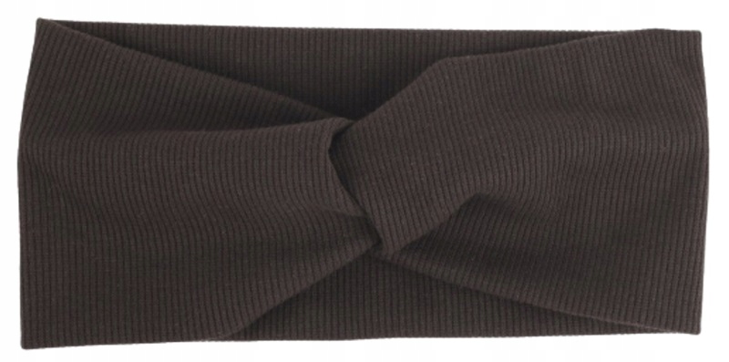 

Opaska Na Głowę Szeroka Turban Damska Brązowa