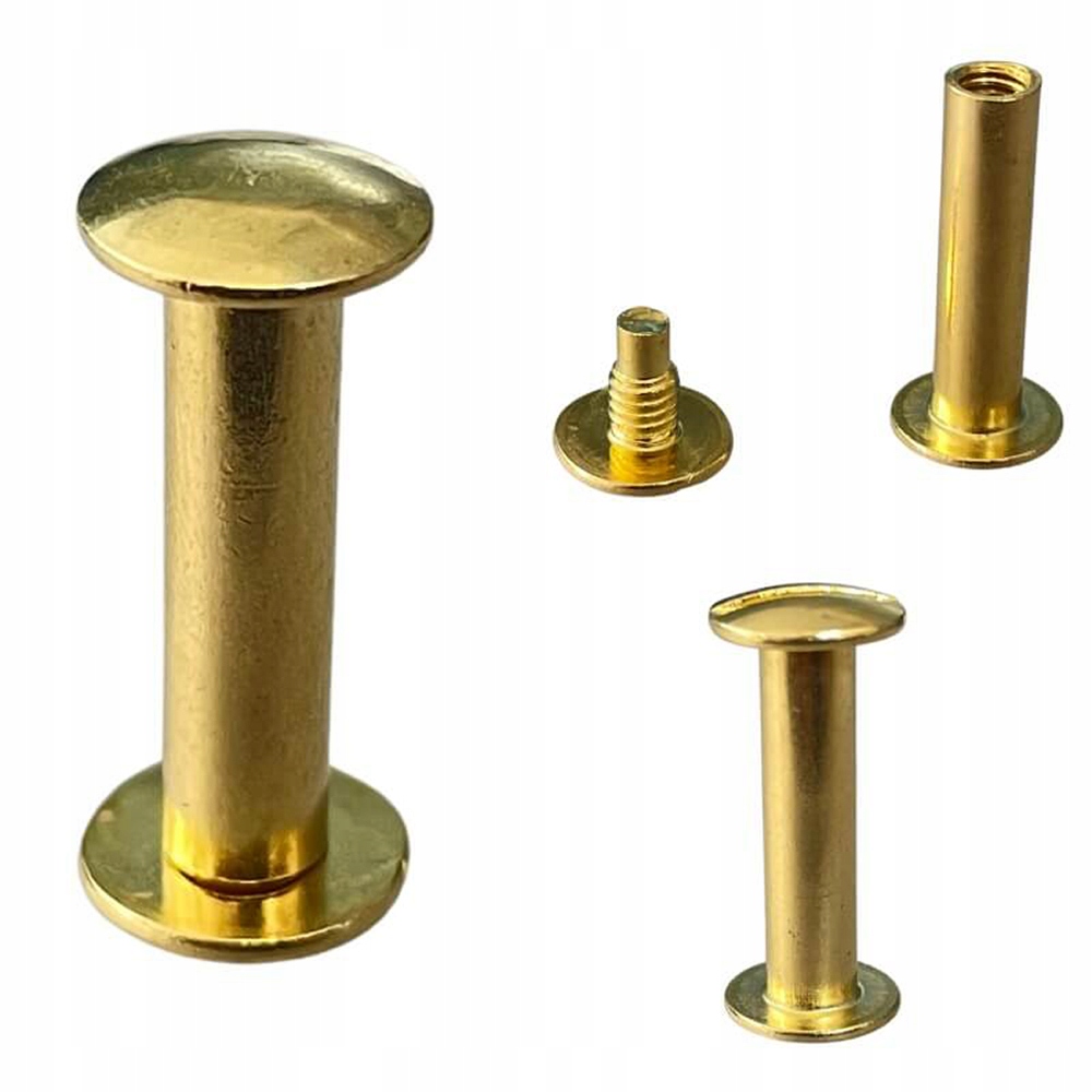 Šroubovací nýty 60mm Zlatý Introligátorský šroub 50 Ks