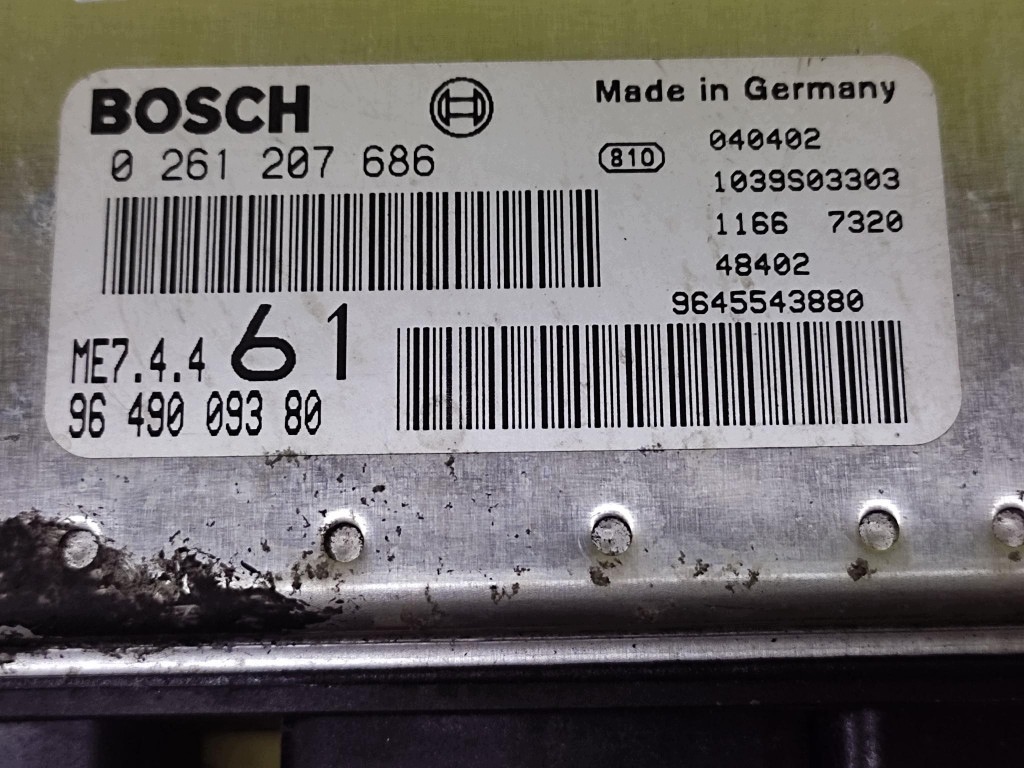 PEUGEOT PARTNER control unit of the engine 0261207686