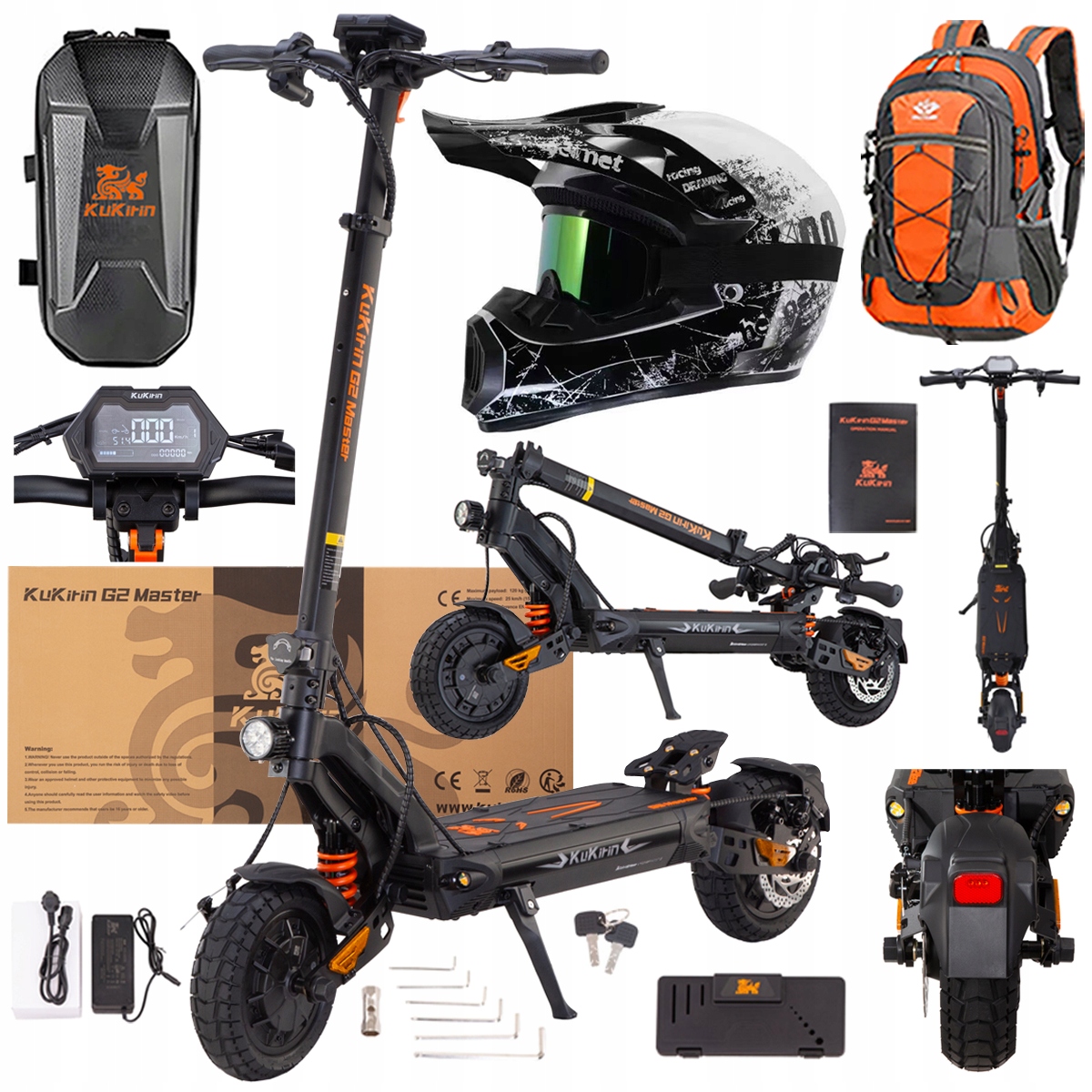 Kukirin G2 Master elektrické vozidlo 2000W 52V 20.8AH 70KM 60KM/H +Dárek