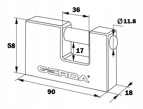 KŁÓDKA ŻELIWNA TRZPIENIOWA GERDA KZZT T90 90mm Marka Gerda