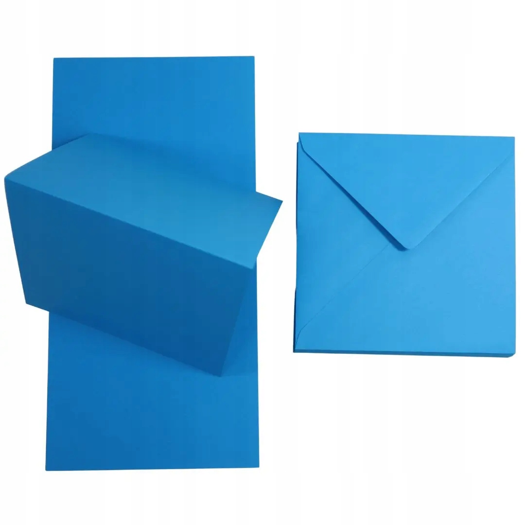 

Zestaw niebieski kwadratowy papier koperty 25szt