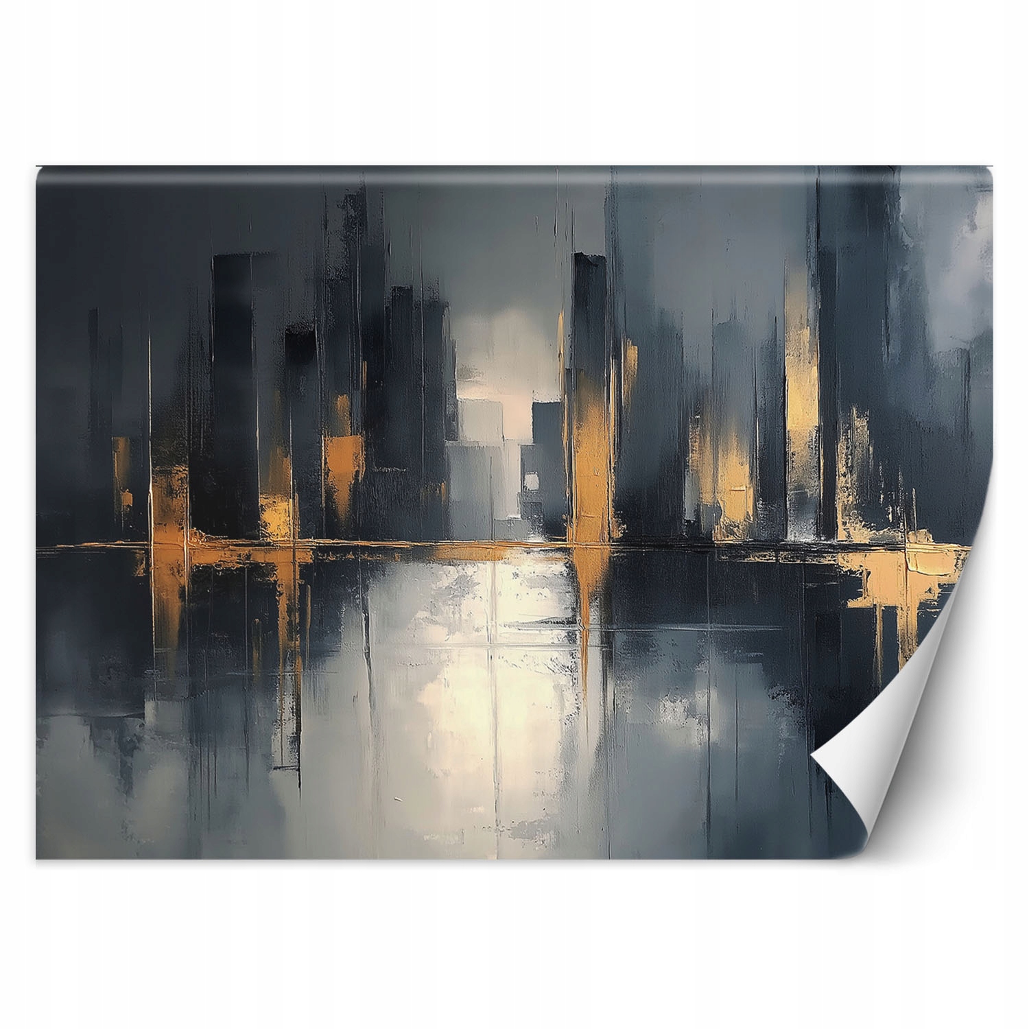 Fototapeta, Abstrakcja Czarno Złota 450x315