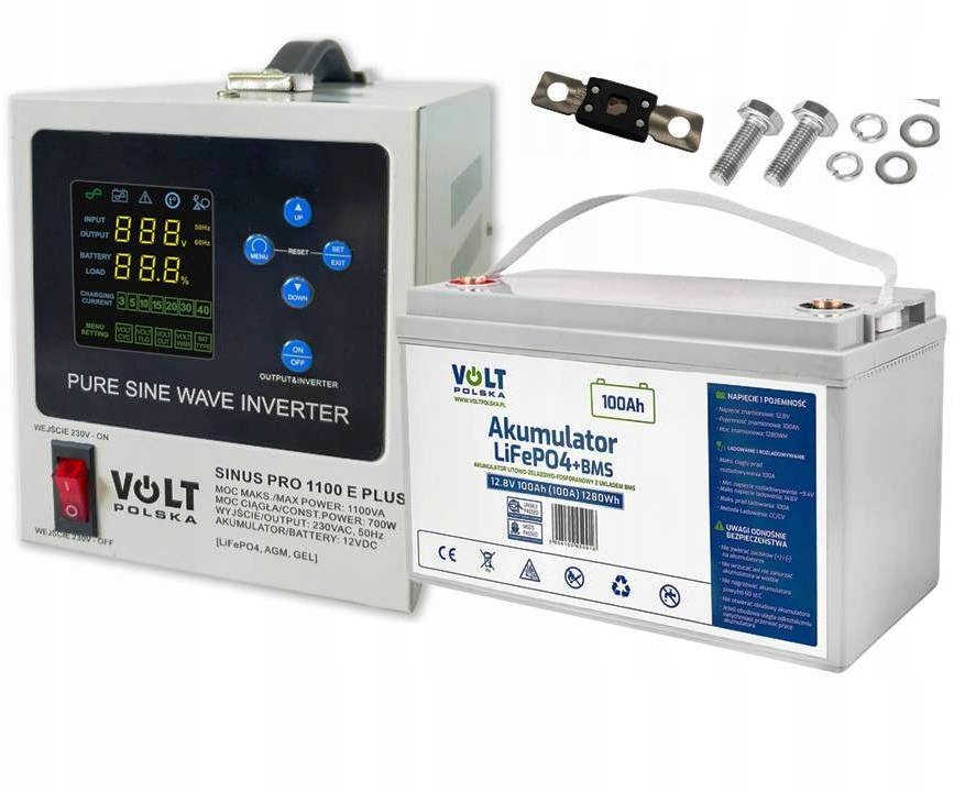 Záložní Zdroj Ups Sinus Pro 1100E Plus Akumulátor LIFEPO4 100Ah 1280Wh