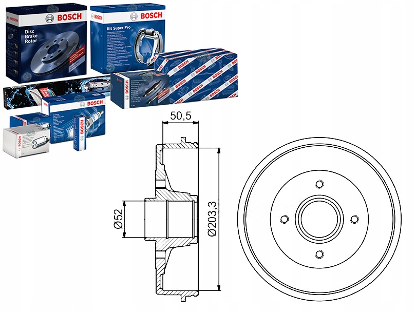 КОМПЛЕКТ БАРАБАНЫ ТОРМОЗНЫХ BOSCH32026294r 432026