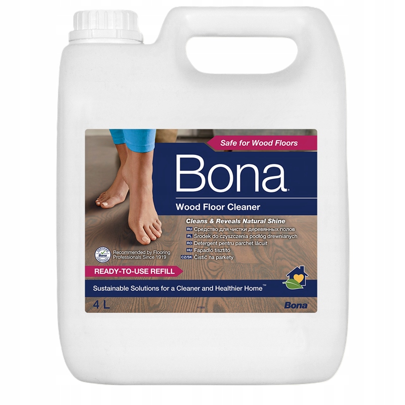 BONA WOOD FLOOR CLEANER - UZUPEŁNIACZ PŁYNU DO SPRAY MOP DO PODŁÓG - 4L