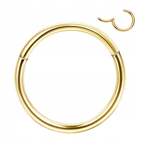 Tytanowy złoty segment ring clicker 1,2/8