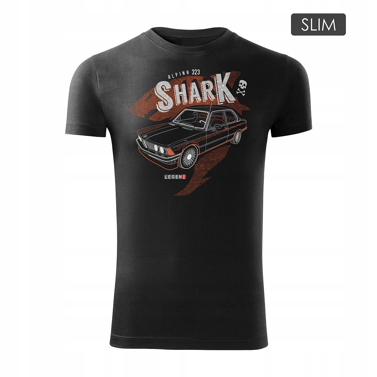 

Koszulka z samochodem Bmw 323 rekin męska Slim
