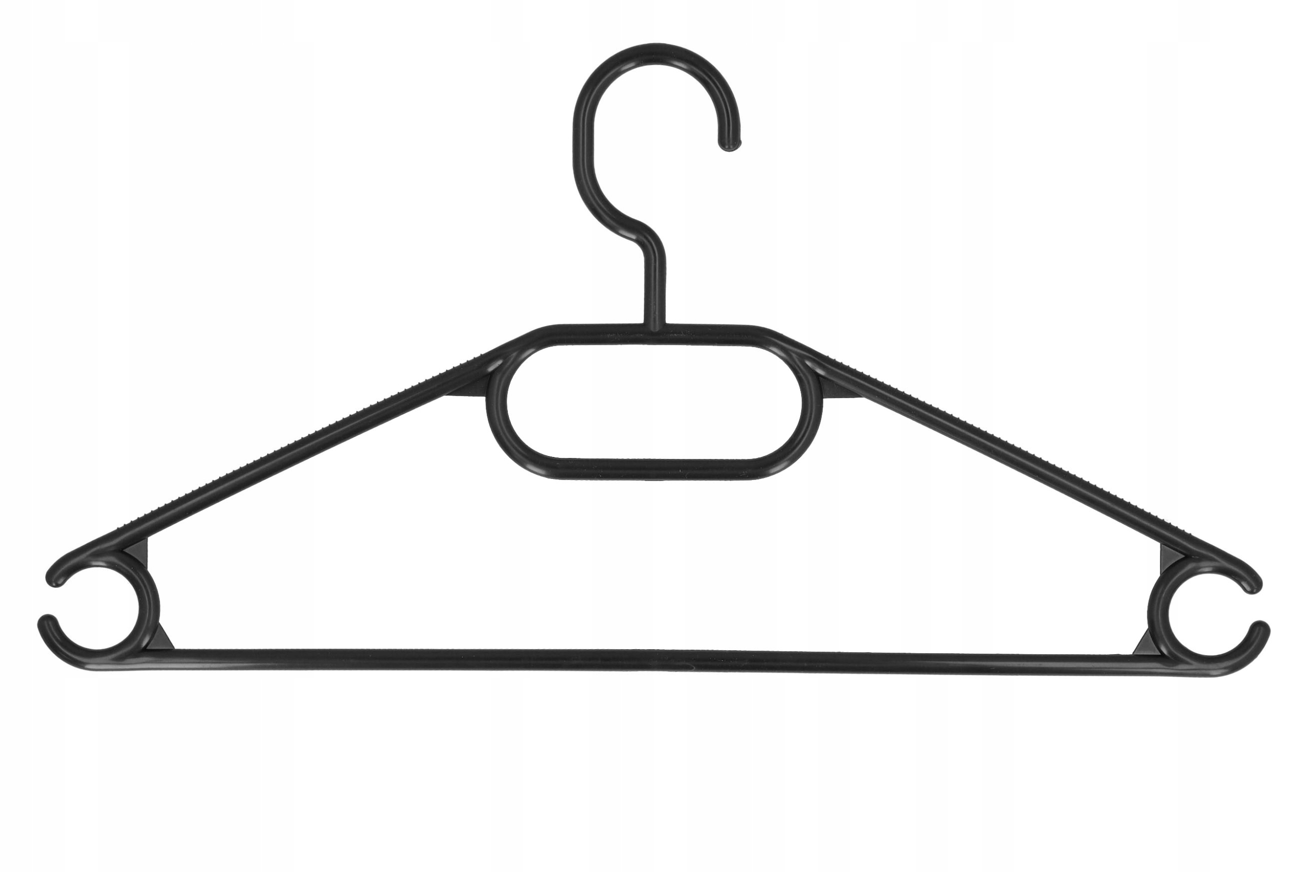 WIESZAKI NA UBRANIA ODZIEŻOWE DO SZAFY CZARNE UBRANIOWE KOMPLET 15 SZTUK EAN (GTIN) 5903822712012