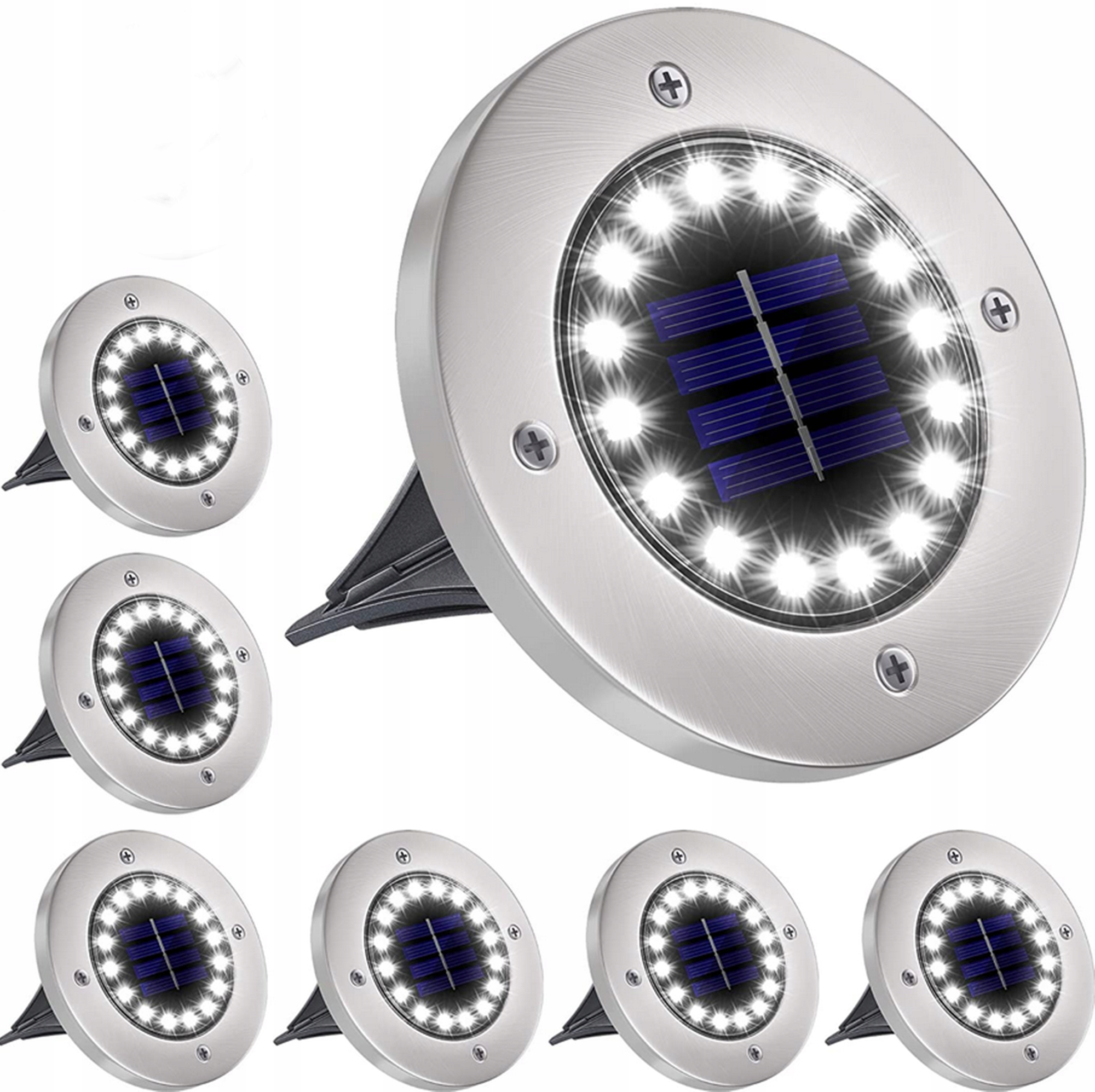 

Lampki Solarne 16LED Lampy Wbijane Ogrodowe 6 Szt
