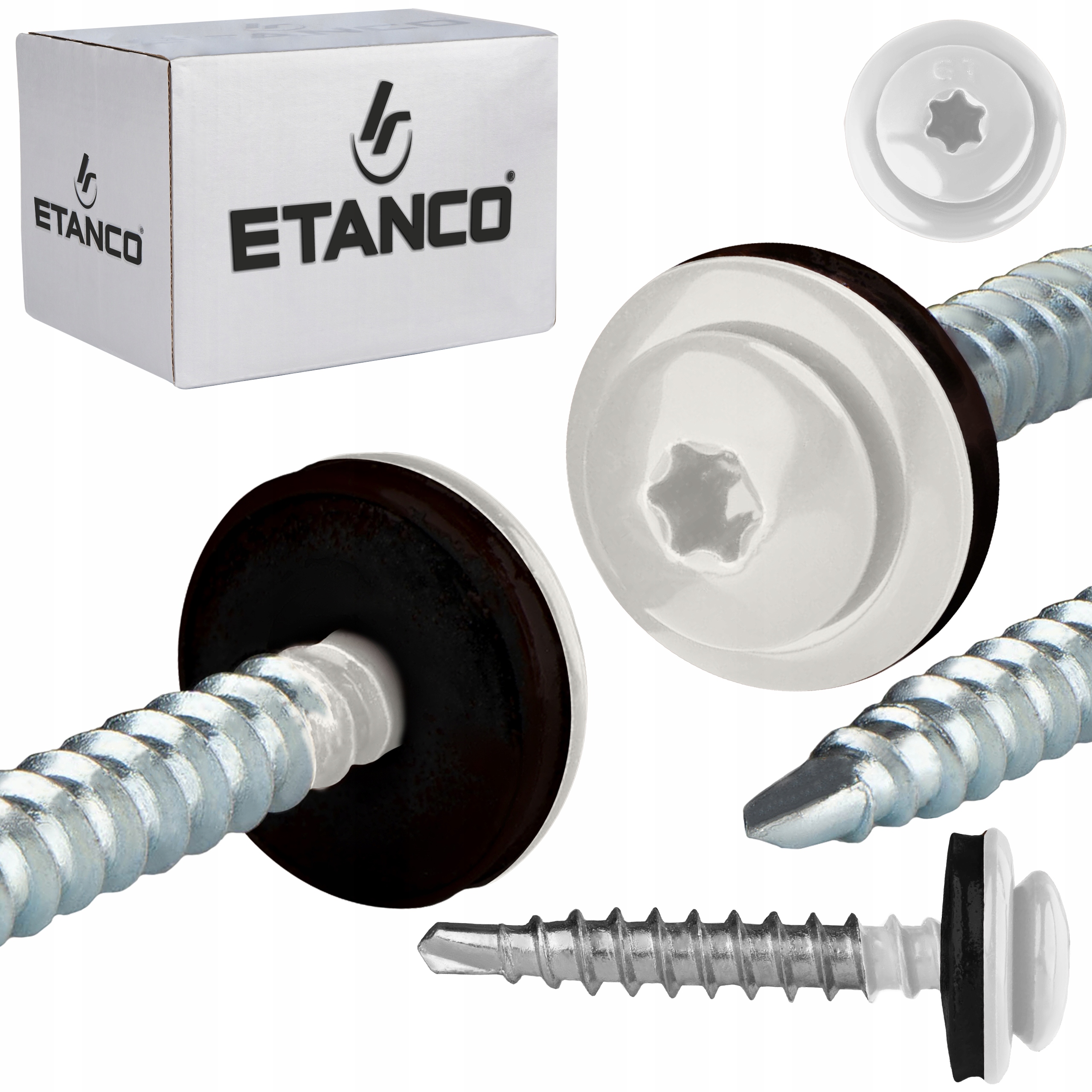 Farmárske skrutky Torx 4,8x35 mm Ral 9010 250ks, skrutky Etanco Gtf P