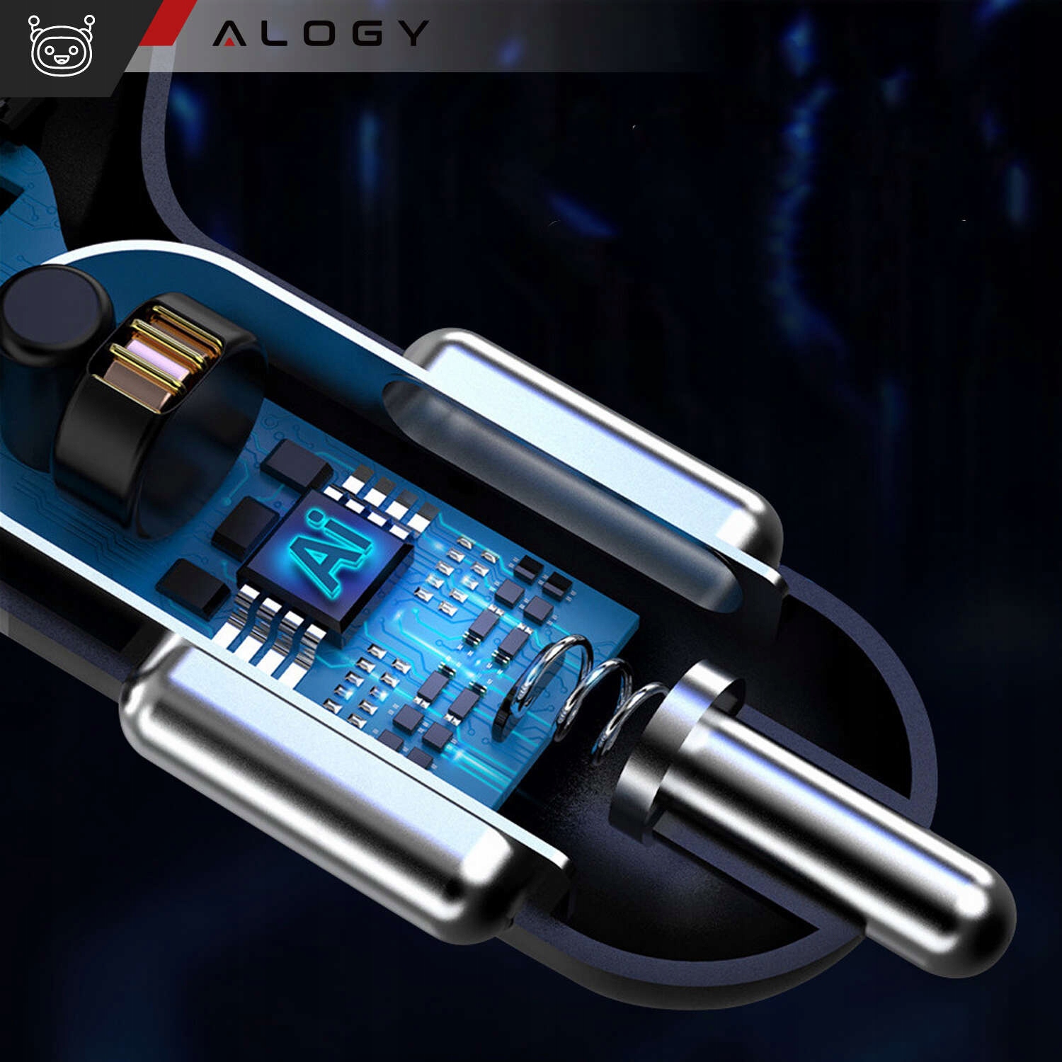 Ładowarka Samochodowa do gniazda zapalniczki samochodu 4x USB QC 66W szybka Napięcie wyjściowe 12 V