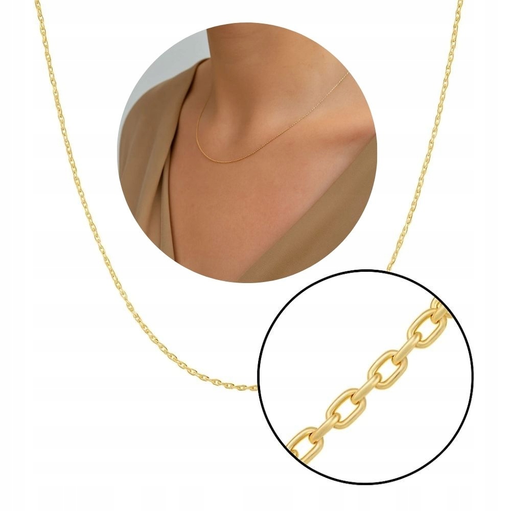 Zlatý Řetízek 585 Ankr Klasický Univerzální Vazba 45 CM Elegantní