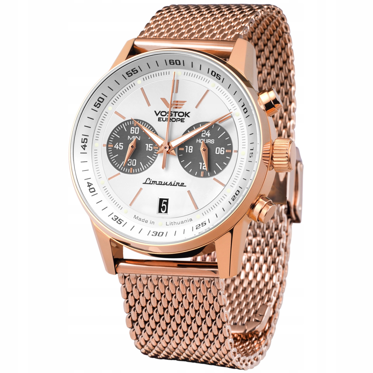 Pánské Hodinky Vostok Europe VK64-560B692B růžové zlato