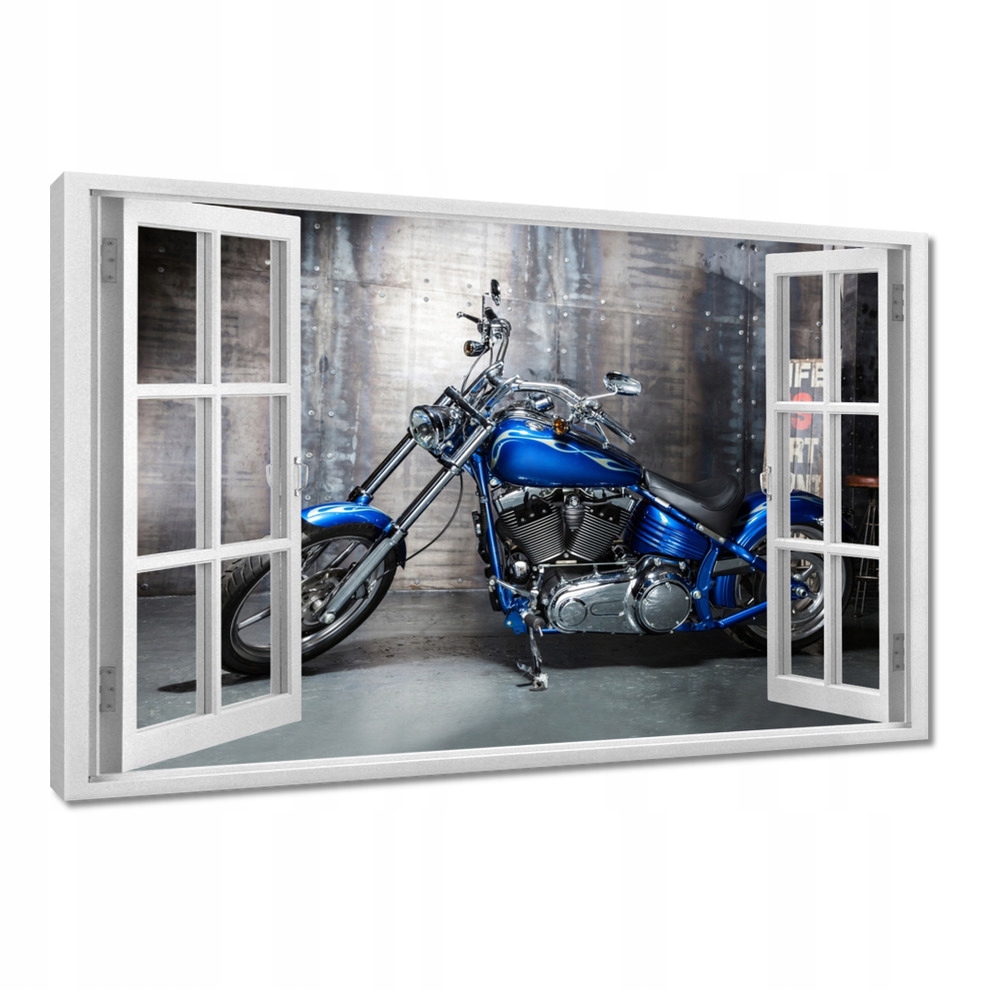 

Obrazy 120x80 Niebieski chopper Motor