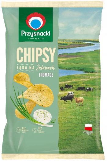 Levně Przysnacki Bramborové Chipsy s příchutí Fromege Cibulka Smetana 130g 9ks