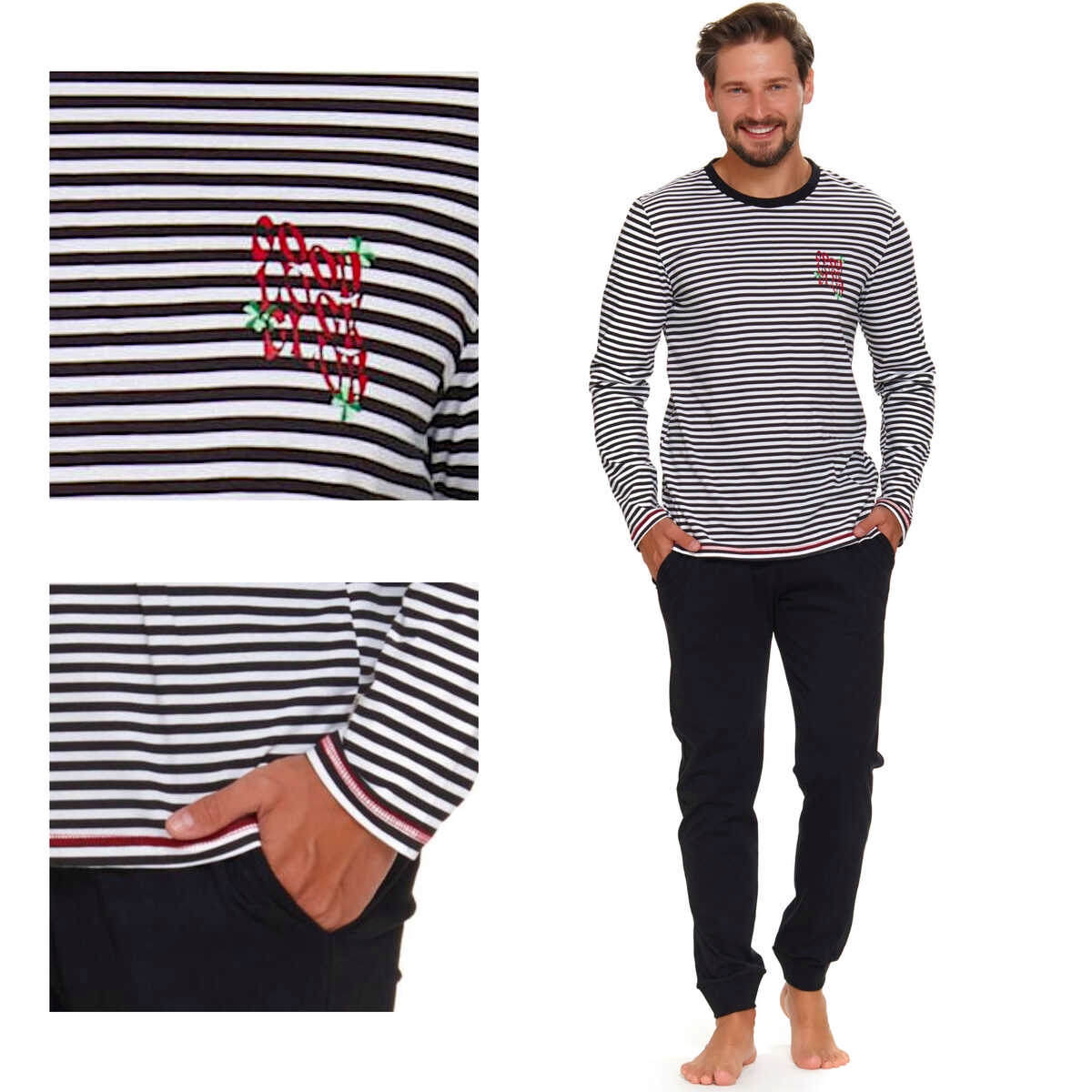 Doctornap Piżama PMB 5234 czarna plus 2XL