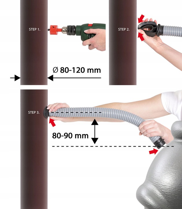Zbiornik na deszczówkę Flow 240l | Antracyt — 11