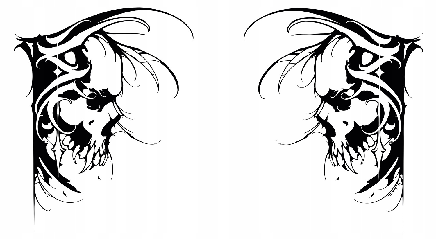 NAKLEJKA na Auto MOTYW CZASZKA 2x 63 cm x 79 cm Producent code MG1313