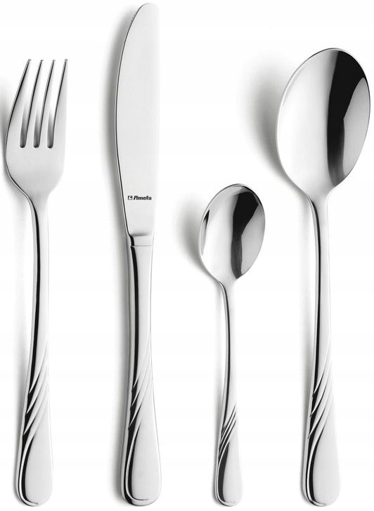 AMEFA HELMA 60 SZTUĆCE OBIADOWE NIERDZEWNE ZESTAW NA 12 OSÓB WIDELCZYKI Linia 1244 Helma 18/10 stalowe