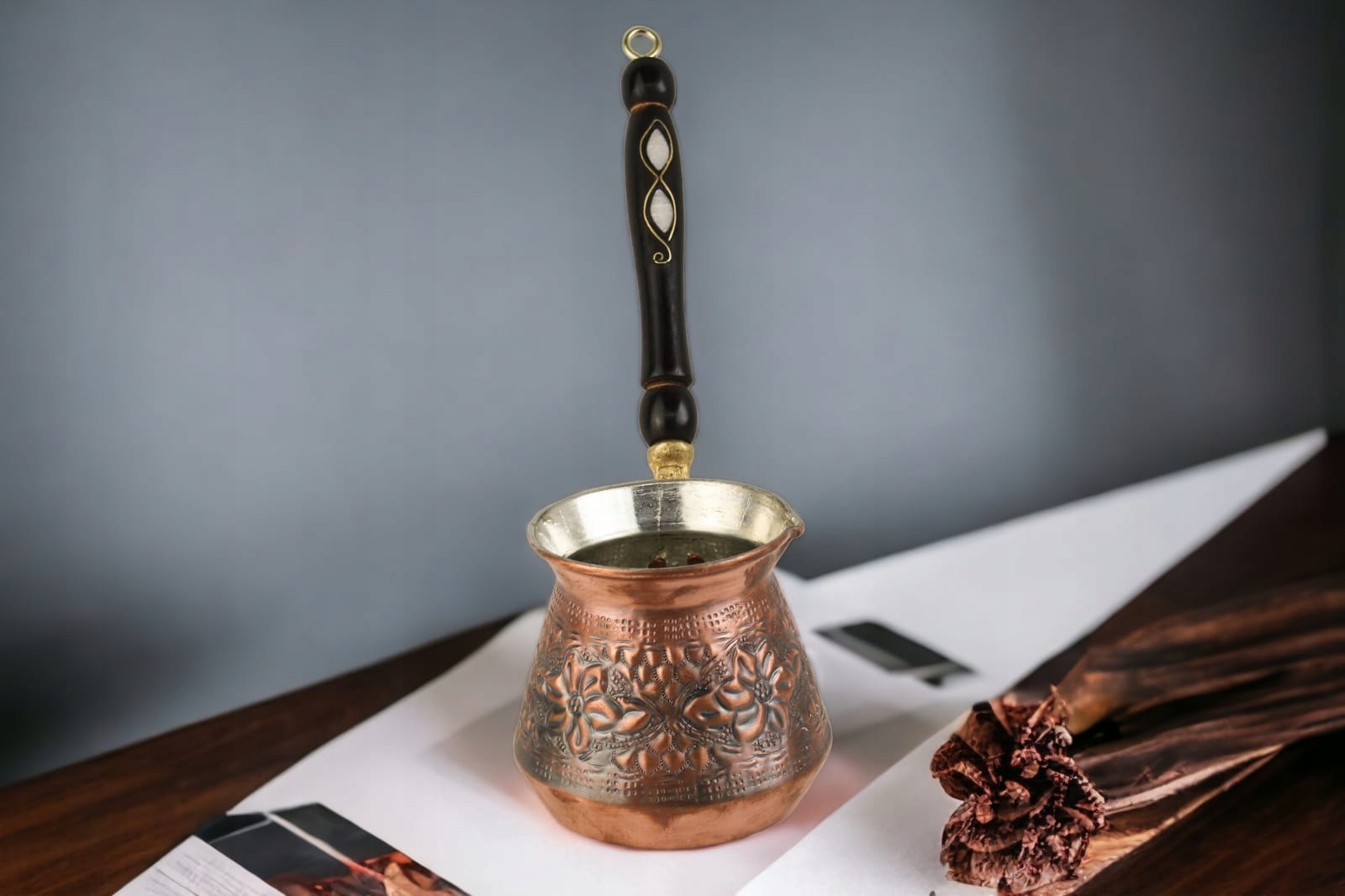 Turecki miedziany tygielek 400ml postarzany EAN (GTIN) 48954128