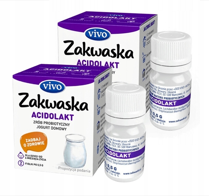 

Zestaw 2x Acidolakt ZAKWASKi jogurt domowy 2 szt