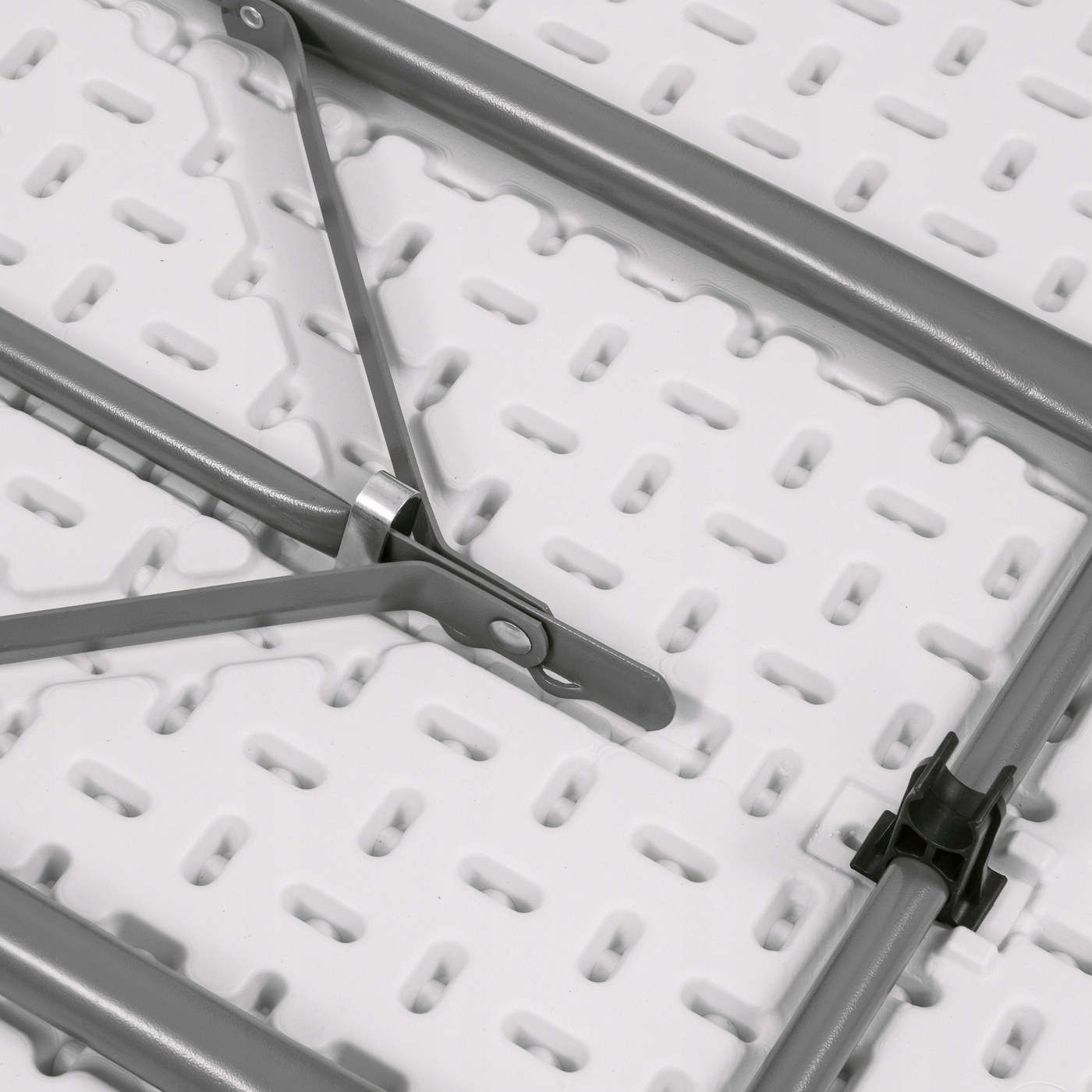 ROZKŁADANY STÓŁ OGRODOWY BIAŁY stół CATERINGOWY stolik TURYSTYCZNY składany Głębokość mebla 74 cm