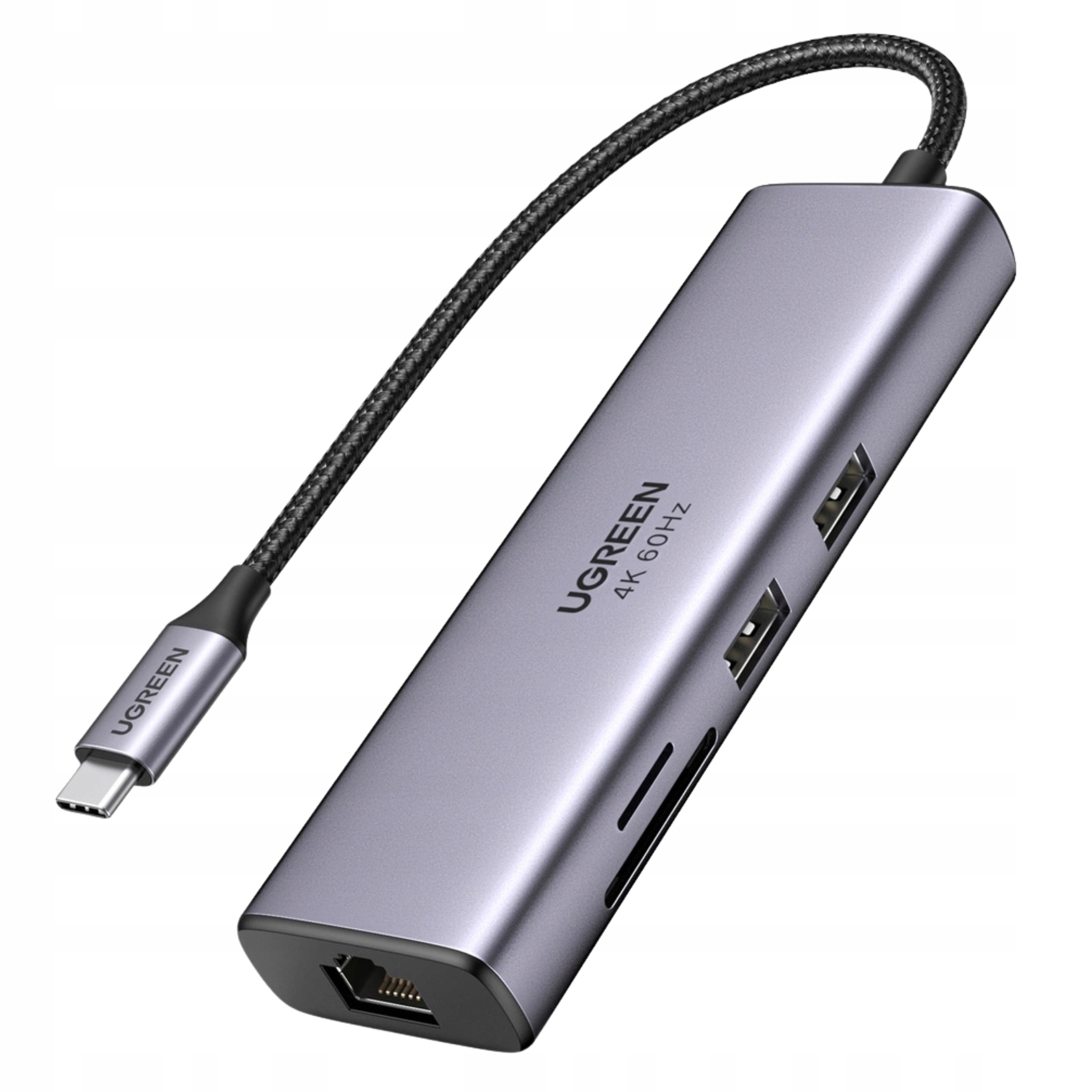 Hub 7v1 Ugreen CM512 Usb-c 2x Usb-a 3.2 Hdmi 4K čtečka Sd Tf Usb-c