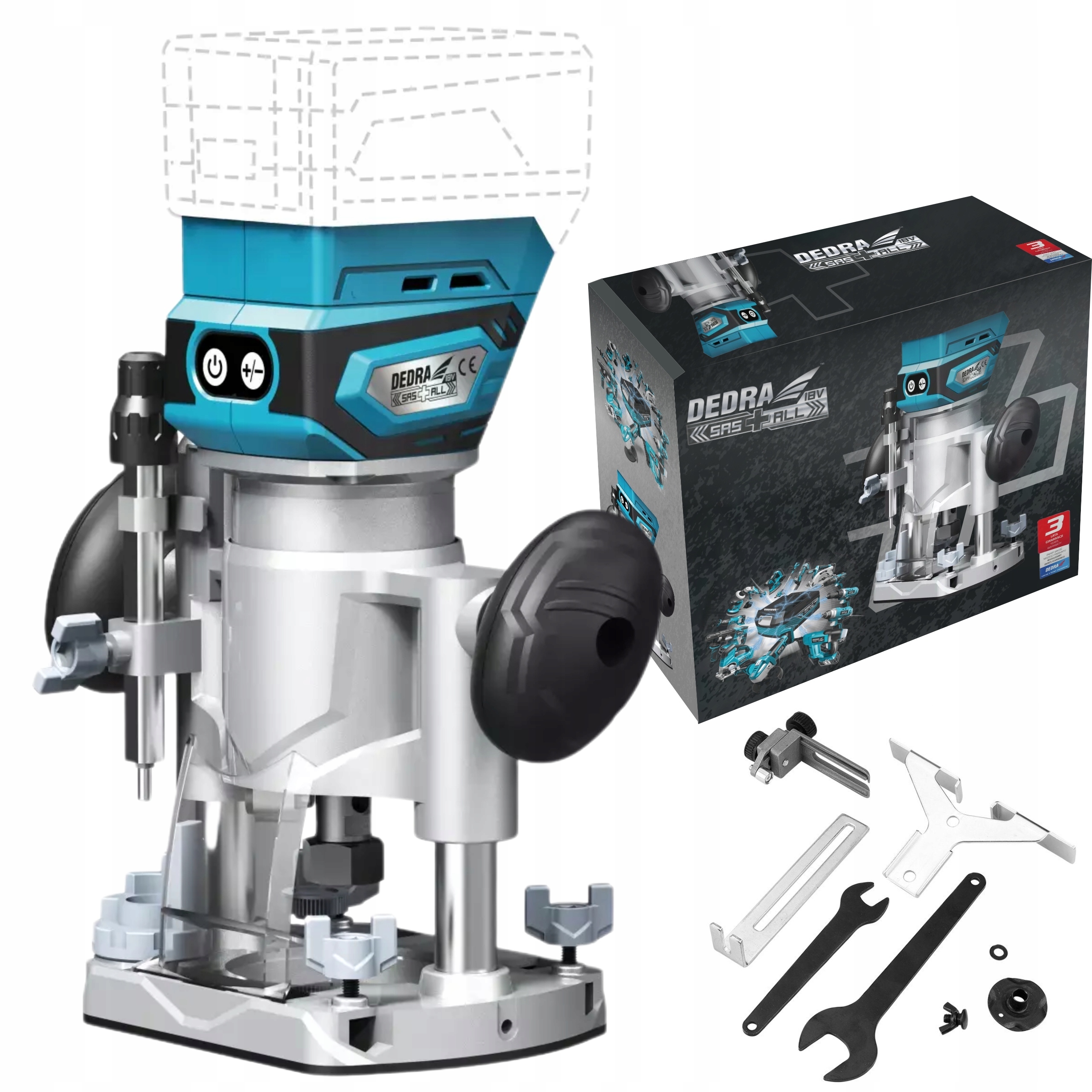 DEDRA FREZARKA GÓRNOWRZECIONOWA BEZSZCZOTKOWA 18V 28000RPM UCHWYT 6-8mm