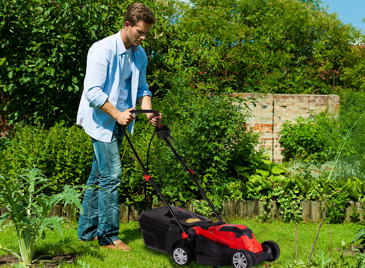 KOSIARKA ELEKTRYCZNA LEKKA MOCNA DO TRAWY DUŻY KOSZ 30L 2100W MALTEC Waga narzędzia 7 kg