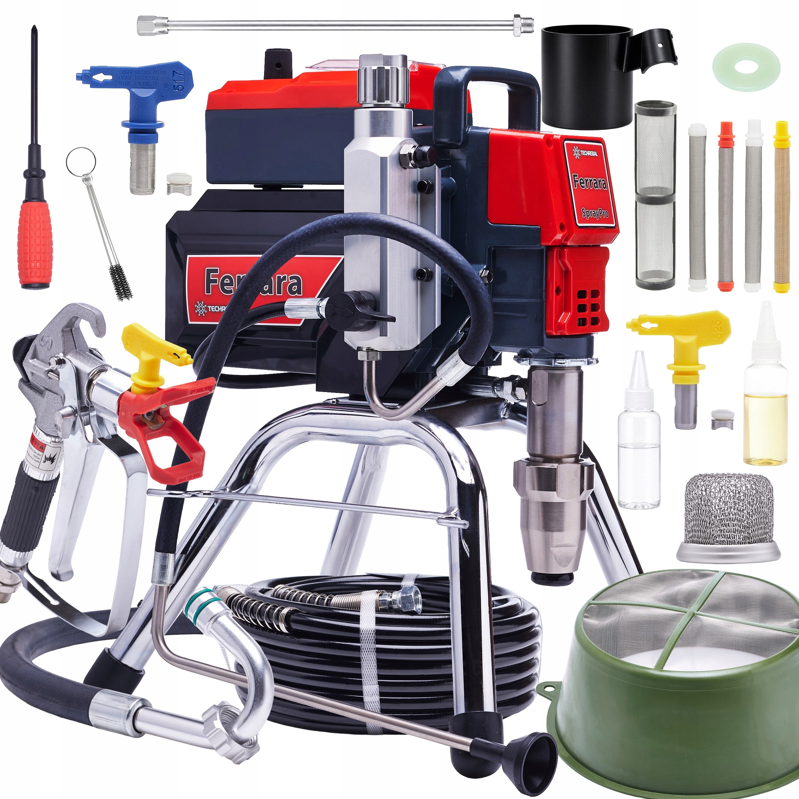 Malířský Agregát Techrebal Ferrara 2500W 250 Bar 4 L/min Sada Start Pro