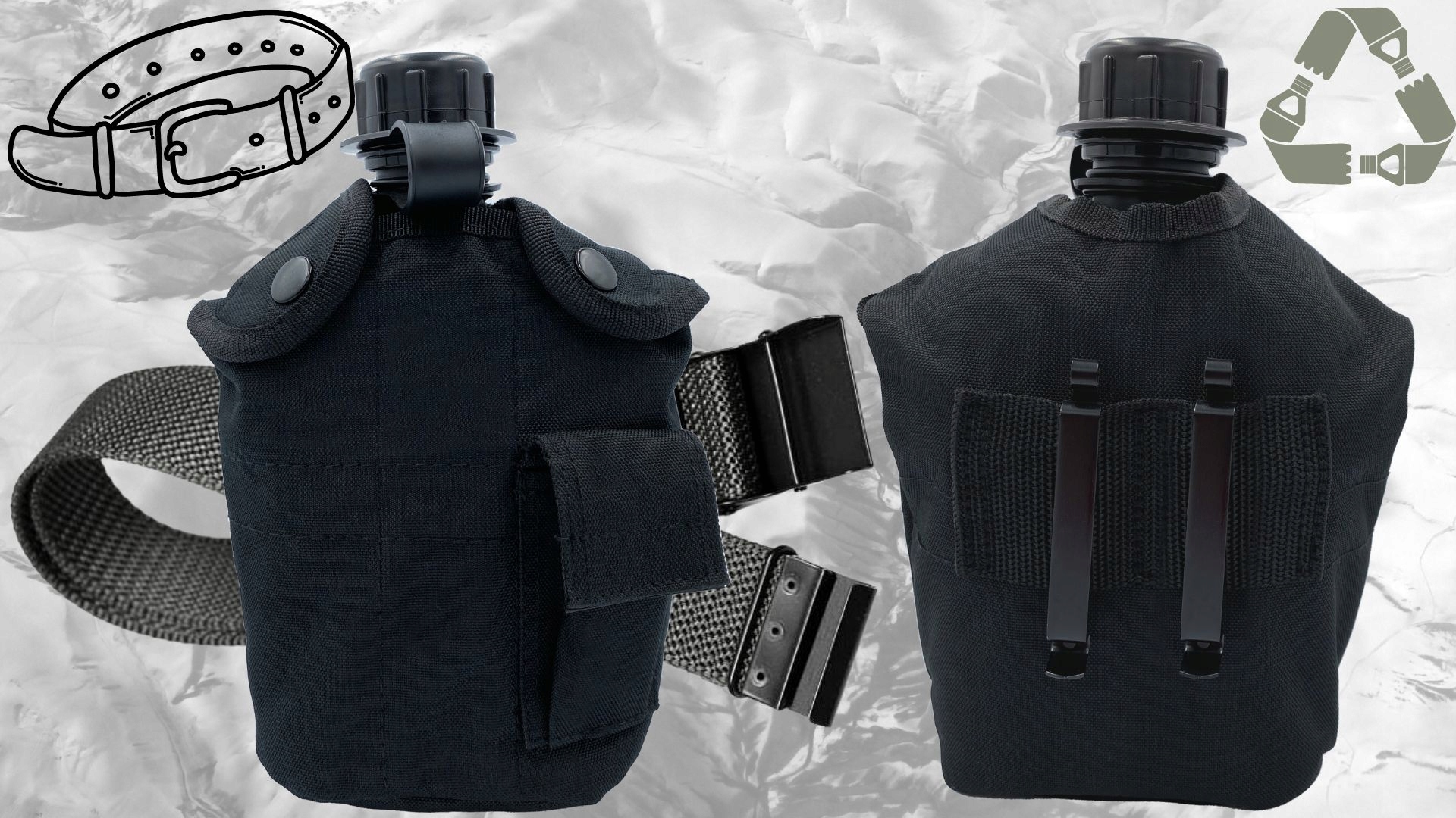 MENAŻKA MANIERKA WOJSKOWA KUBEK LC2 Z ETUI US ARMY 1L SOLIDNA NIE PRZECIEKA Model JM60