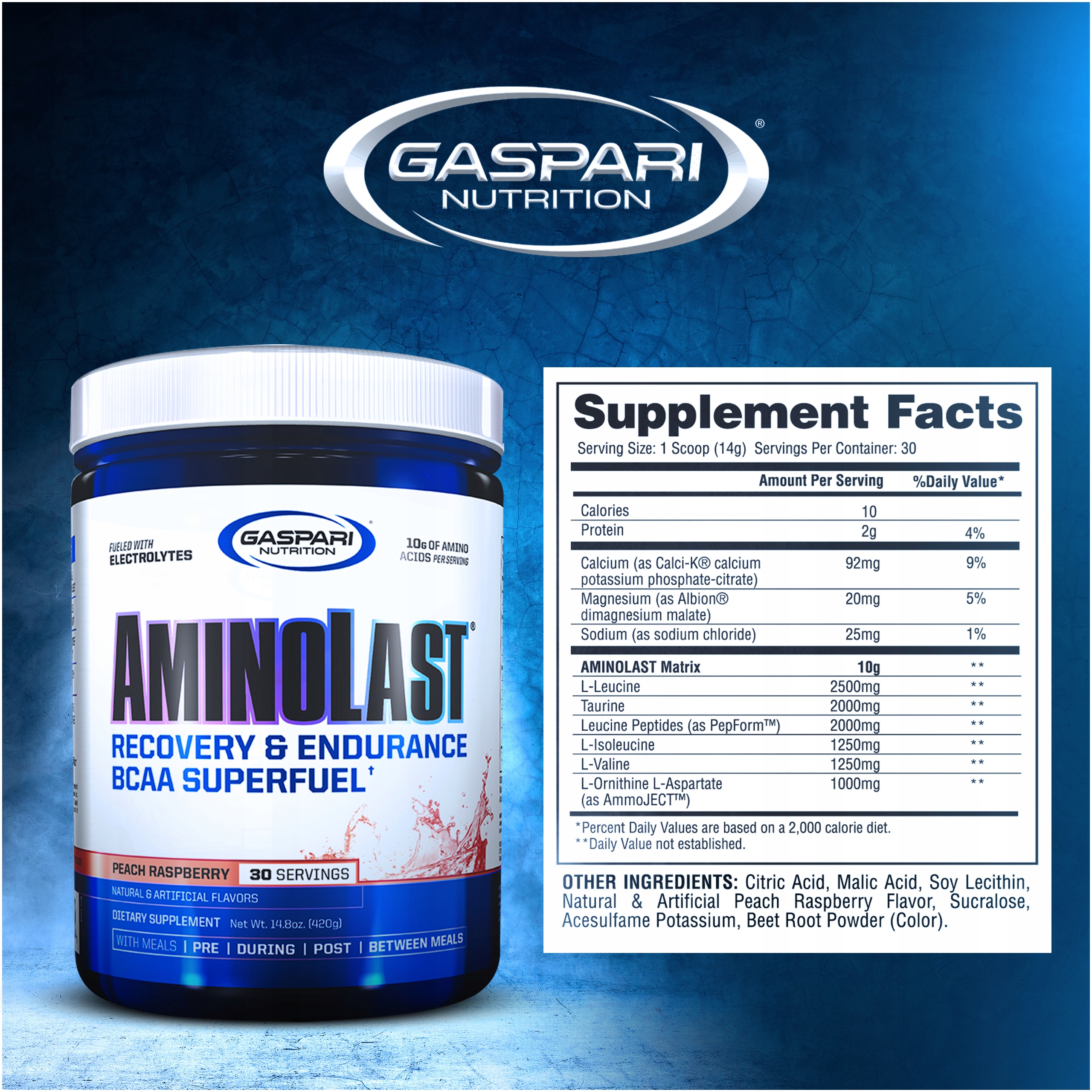 Gaspari Usa Aminolast 420g MOCNE AMINOKWASY BCAA Marka Gaspari Nutrition