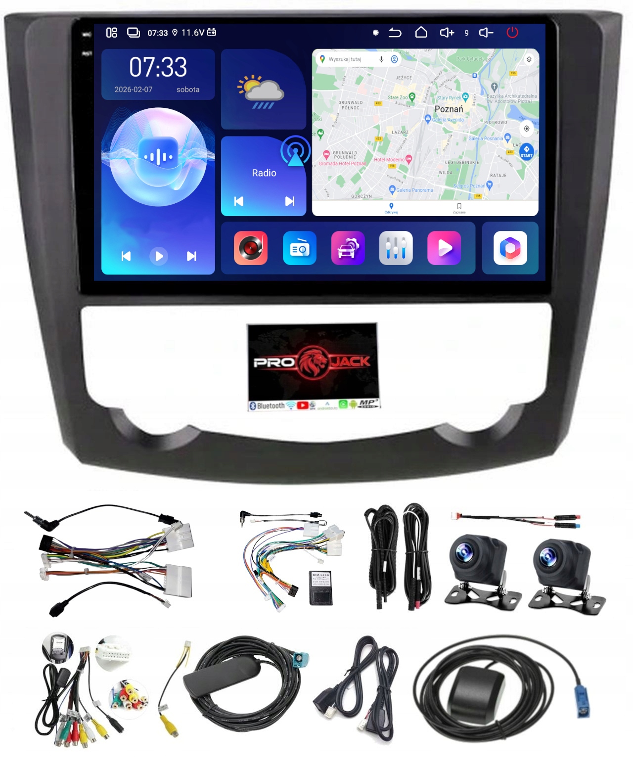 Rádio Navigace Renault Kadjar 2015-2021 Carplay Android Auto 6GB 128GB Sim