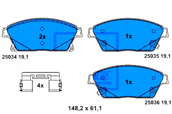 Ate Brzdové Destičky Opel Přední Astra J 09- Zafira