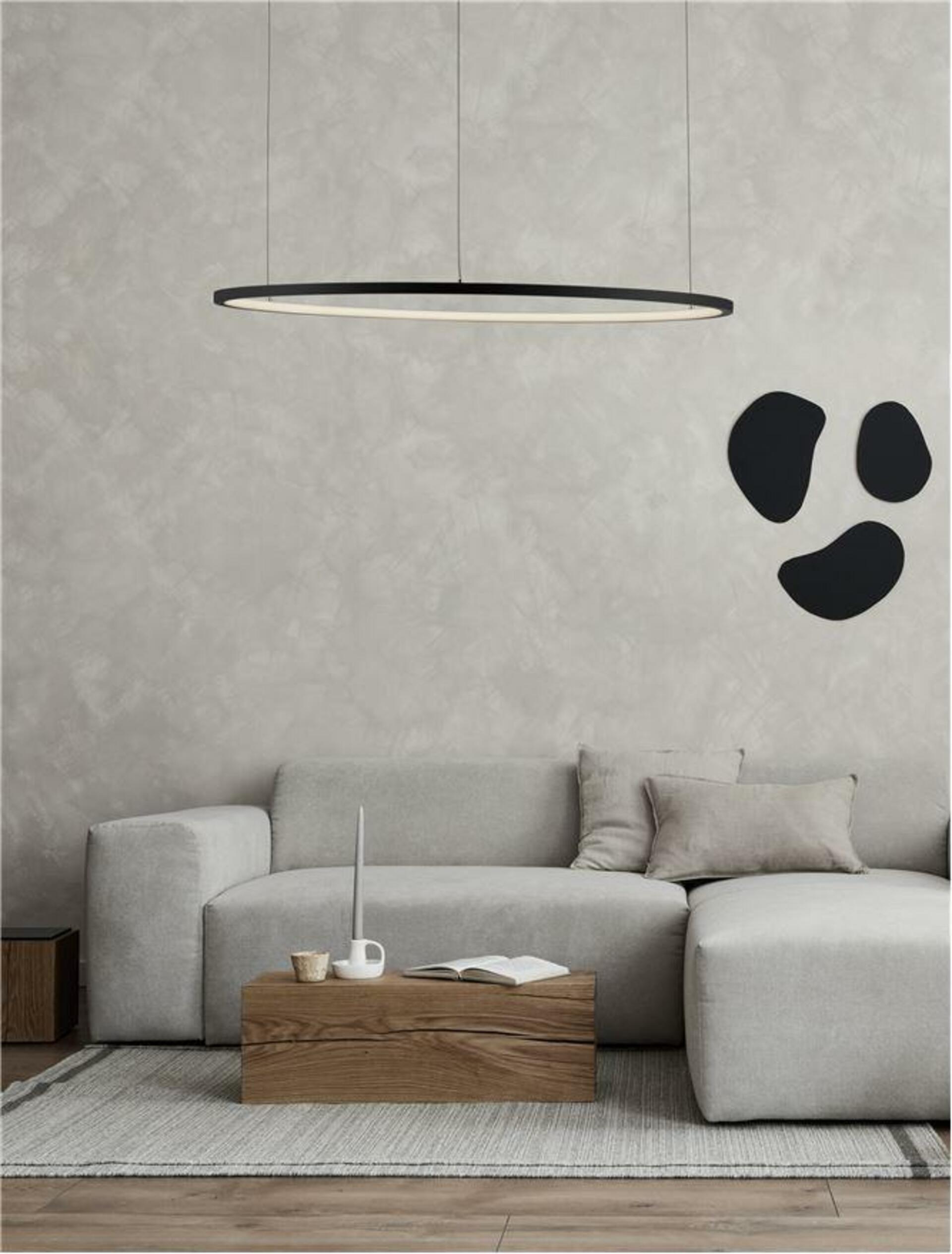 Nova Luce závěsné svítidlo Tarquin černý hliník a akryl Led 48W 230V 3000K