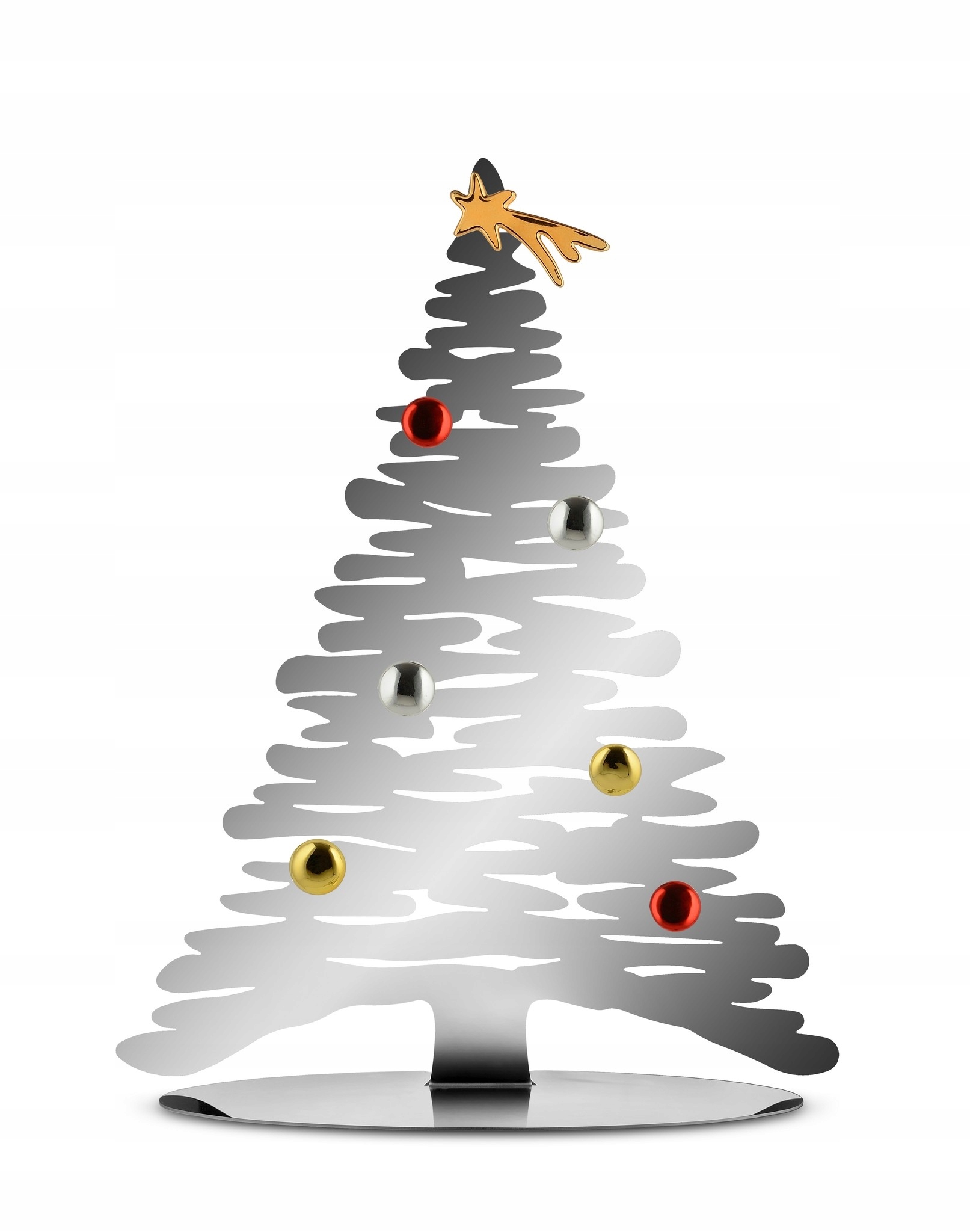 Alessi Bark Oceľový vianočný stromček 45 cm, strieborný, leštený