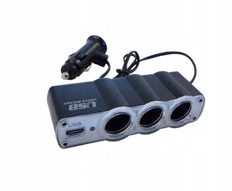 ROZGAŁĘZIACZ GNIAZDA ZAPALNICZKI + GNIAZDO USB Producent inny