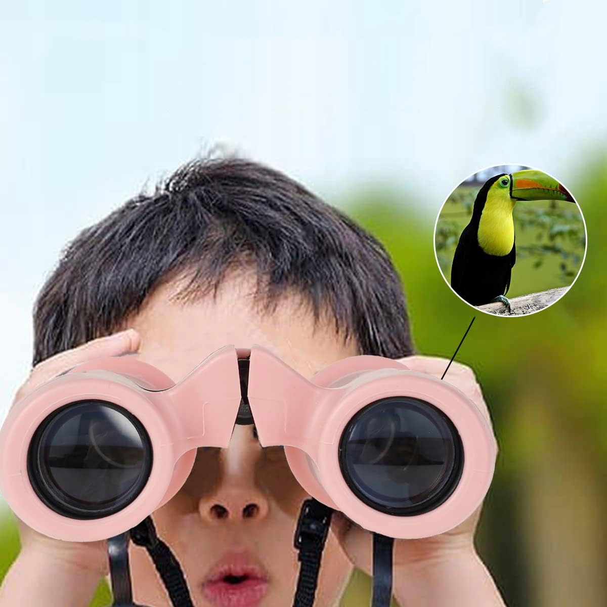 LORNETKA ODPORNA NA WSTRZĄSY RÓŻOWY DLA CHŁOPCÓW I DZIEWCZĄT Marka bez marki