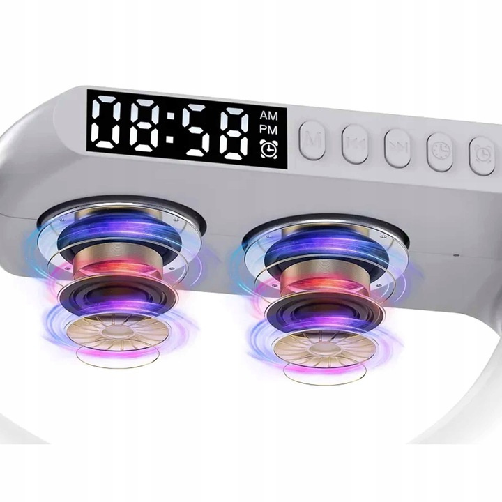 LAMPKA LED BEZPRZEWODÓW ŁADOWARKA GŁOŚNIK BLUETOOTH RADIO Długość/wysokość 23 cm