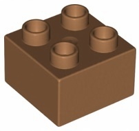 

Lego Duplo 3437 Klocek 2X2 nugat Nowy (6g)