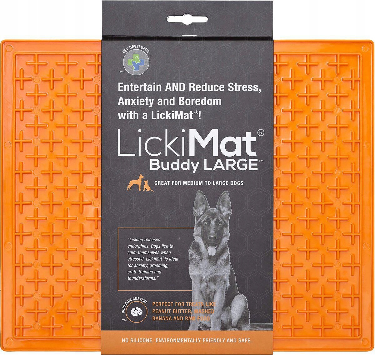 Levně Licki Mat Dog Bowl Buddy XL Orange 30,5X25,5CM
