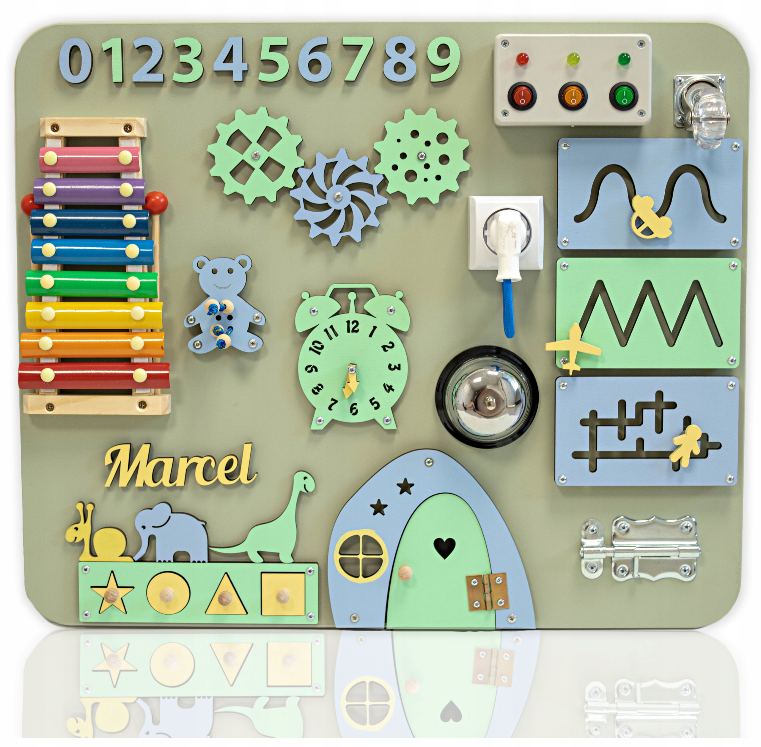 

Tablica manipulacyjna sensoryczna z imieniem