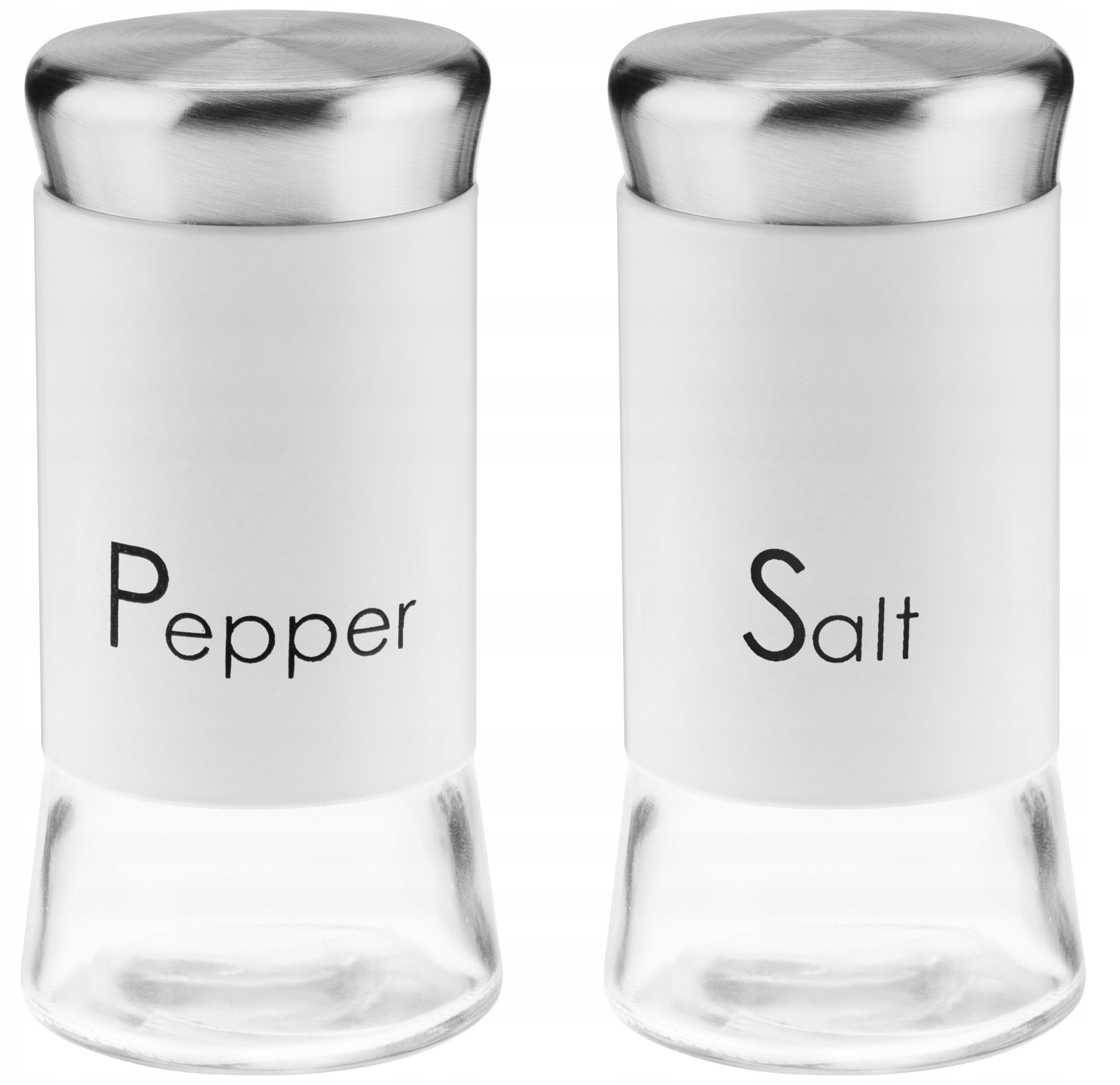 BIAŁY PRZYPRAWNIK SOLNICZKA + PIEPRZNICZKA SÓL PIEPRZ KOMPLET PRZYPRAWNIKÓW